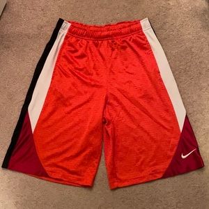 Nike Orange Basketball Shorts W/Pockets